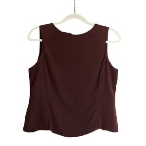 Vintage Jones New York 100% Silk Top Sleeveless Lined Pullover V-Neck Crop M